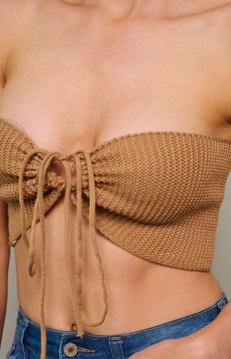 Nellie Knitted Tube Crop Top