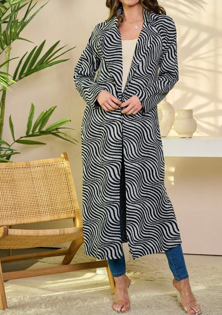 Lyla Long Open Print Coat