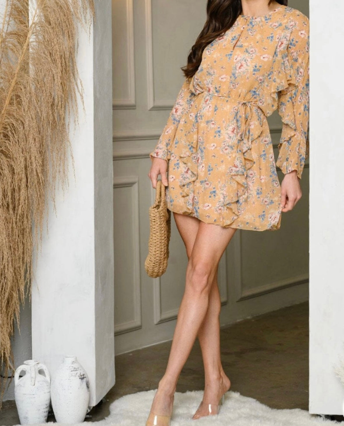 Amelia Ruffle Mini Dress