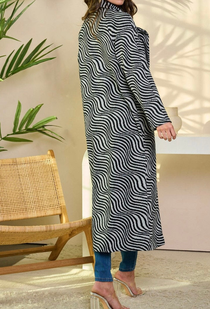 Lyla Long Open Print Coat