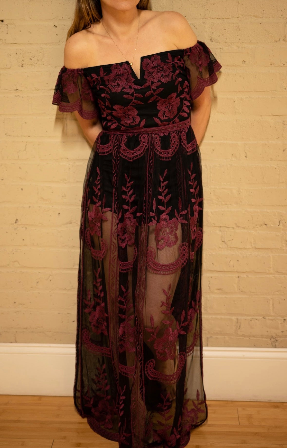 Olivia All Over Lace Maxi Dress