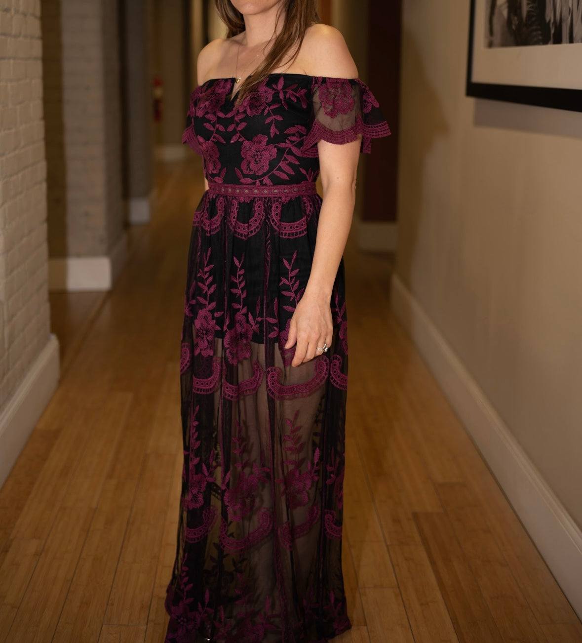 Olivia All Over Lace Maxi Dress